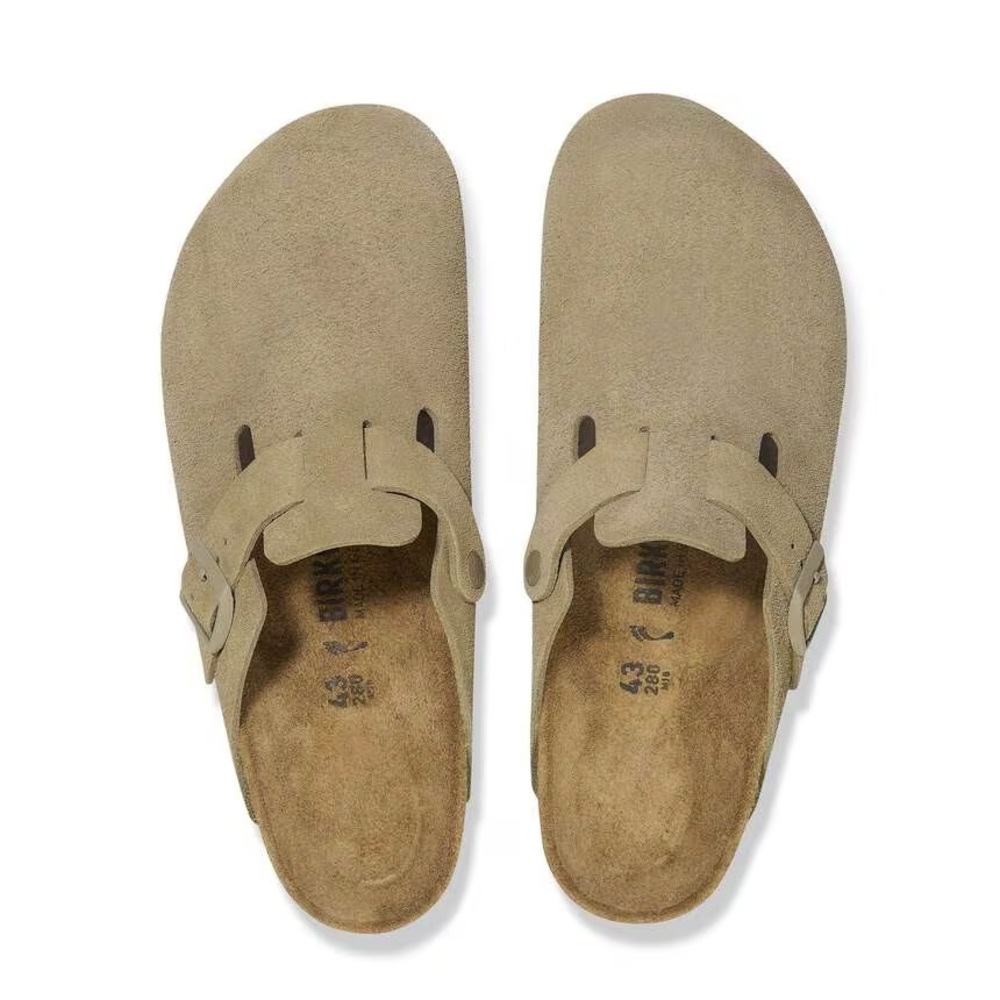 Birkenstock Beige Boston Suede Leather - 38